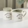Ceramic serving “House in the village”, 2 subjects: sugar tower 300 ml, milkman 300 ml