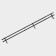 Benchy Twesscopic two-row forged cornice, metal, 160-300 cm, black color