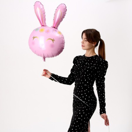 Foil ball 32 "Pink Rabbit"-2