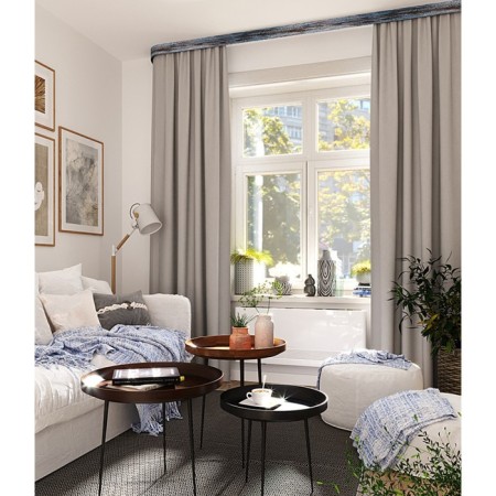 Curtain "Blackout", size 200x260 cm, color light gray