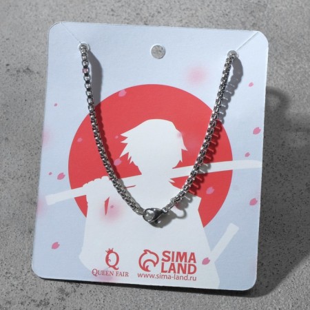 Pendant "Mask they", color black silver, 70 cm-3