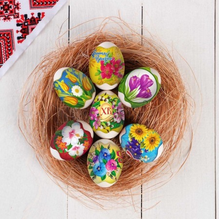 Easter heat -shaped film "Flowers" for 7 eggs