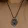 Unisex “Bear”, color black silver on a black lace, 44 cm