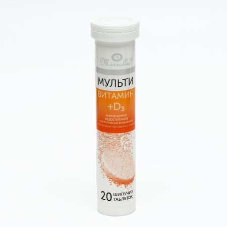 Multivitamin + D3 MIRROLLA, 20 sparkling tablets
