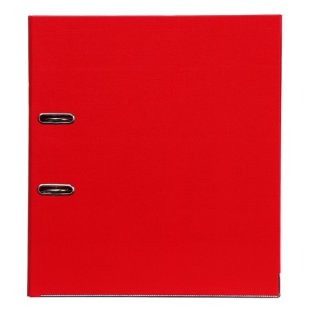 A4, 75 mm, Lamark, PVC, double-sided coating, metal edging, pocket for a spine, collected, red/red-3