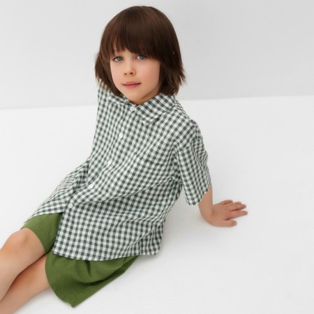 Costume for a boy (shirt and shorts) KAFTAN, R.36 (134-140), green-3