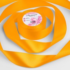 Satin tape, 40 mm × 23 ± 1 m, color yellow-orange No. 17