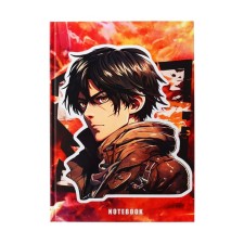 College-wiper in a solid cover 7BC, A4, 120 sheets, anime. Guy, cage block, matte lamination, selective varnish