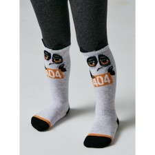 Pantyhose children's cotton CONTE KIDS TIP-Top, height 116-122 cm, dark gray color