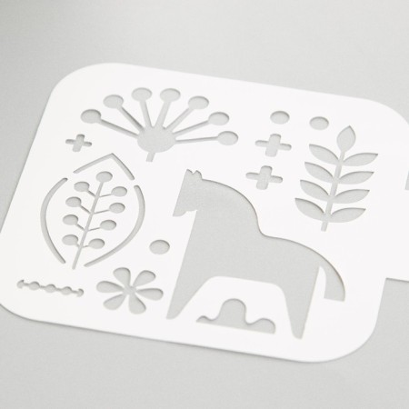 Plastic stencil "horse" 9x9 cm-2