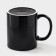 Mug - chameleon ceramic shade "Bitter of Energy", 350 ml, black color