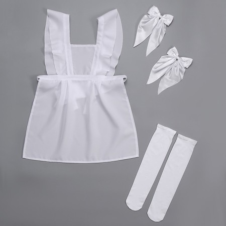 Carnival set "Smart high school student": apron river. 40–46, bows 2 pcs., Golf-12
