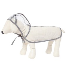Дождевик с капюшоном для собак OSSO, р. 75 (ДС 75 см), прозрачный, окантовка микс цветов
