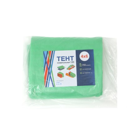 Protective tent, 6 × 4 m, density 120 g/m², UV, eyelets step 1 m, green/silver-11