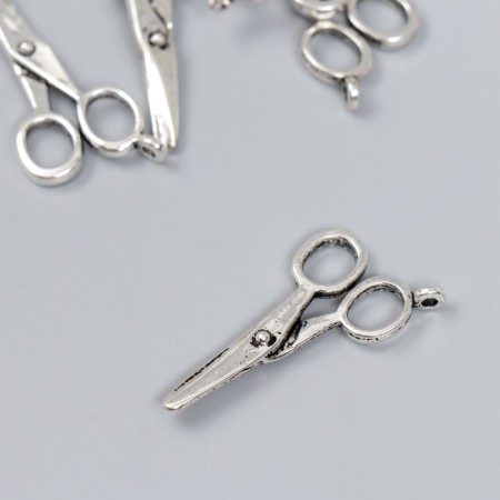 Decor Metal for creativity "Scissors" silver (A13717) 3.6x1.6 cm-1