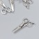 Decor Metal for creativity "Scissors" silver (A13717) 3.6x1.6 cm