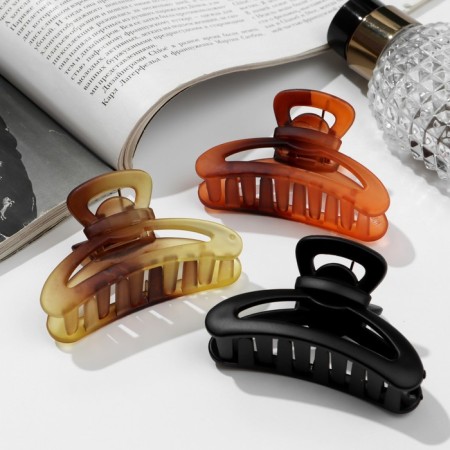 Hair crab "Matte" arc mount, 7 cm, mix-1