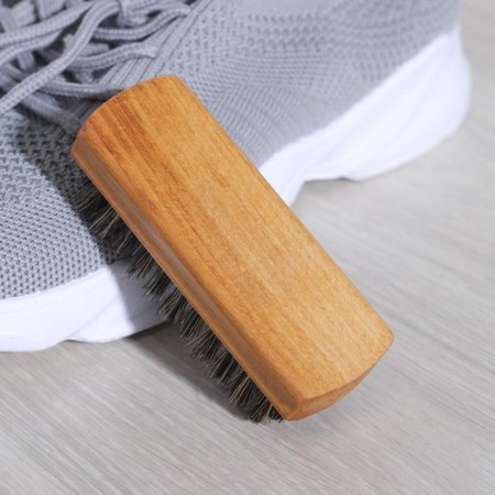 Shoe brush 10.2 × 3.5 cm, 59 bundles, natural hair-1