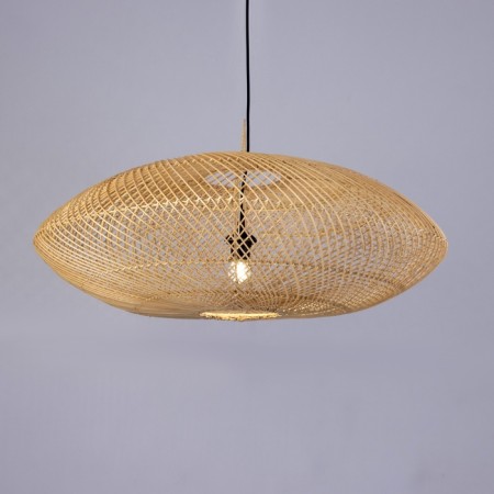 Ceiling light from rattan "Balance" 1x120W, E27, 80x80x35 cm-2