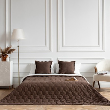 Cover with pillowcases "Laura", size 230x250 cm, brown color-3