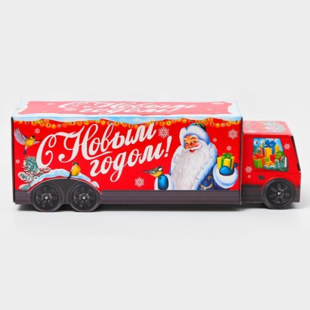 Gift box New Year's truck "soon holiday" with animation 36 x 11.5 x 11 cm-1