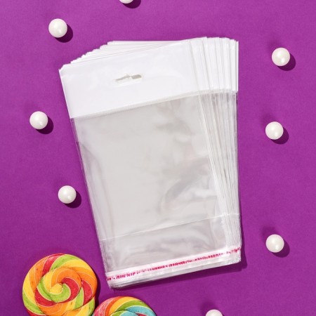 Packet with sticky tape, transparent 10 x 10/3 cm, euros, 30 μm