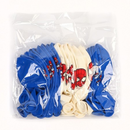 Airy ball "Happy Birthday!", 12 inch, latex, 25 pieces, spiderman-2