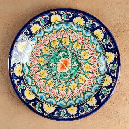 Plant of Rishtan ceramics "Patterns", 28 cm, blue-1