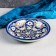 Plate of the Rishtan ceramics "Flowers", blue, deep, 20 cm mix