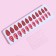 False nails, 24 pcs, with glue plates, the shape of almonds, sparkles/holography, red color