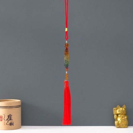 Suspension glass, textile "ship" 1.2x4.7x36 cm-1