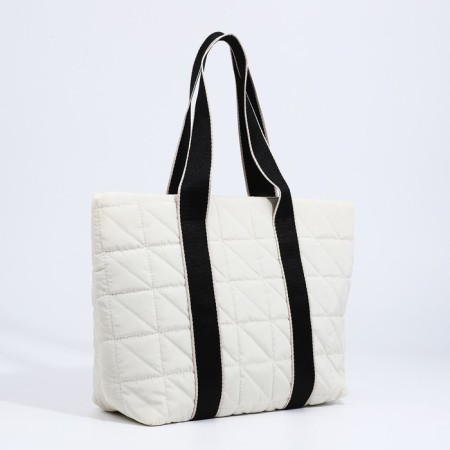 Zipper bag with lightning, white color-2