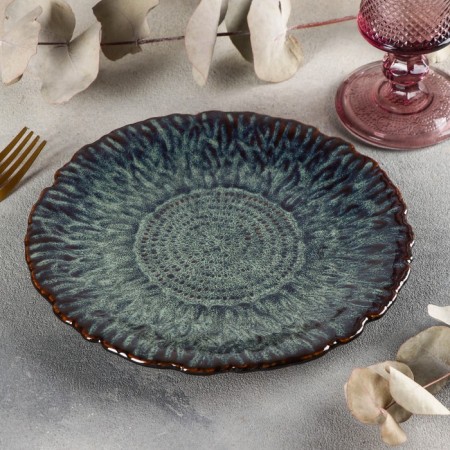 Ceramic serving "Flower", d = 21 cm-1