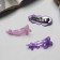 Jannet hair clip (set 3 pcs) 5 cm, purple