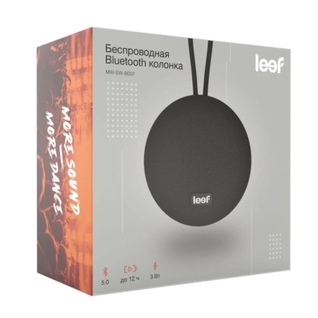 Portable column LEEF MW-SW-B007, 3 W, Microsd, up to 12 hours, TWS, 800 mAh, black-8