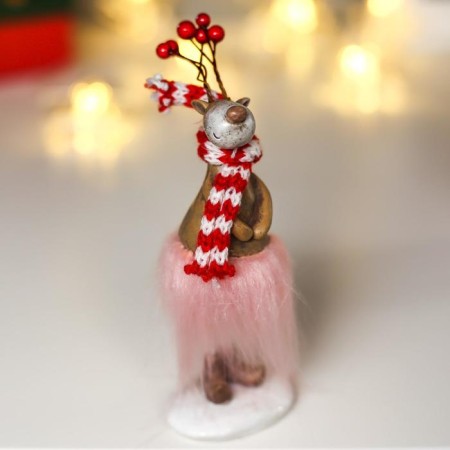 Polystone souvenir "Olesha in a striped scarf and down skirt" MIX 14x5x5 cm-2