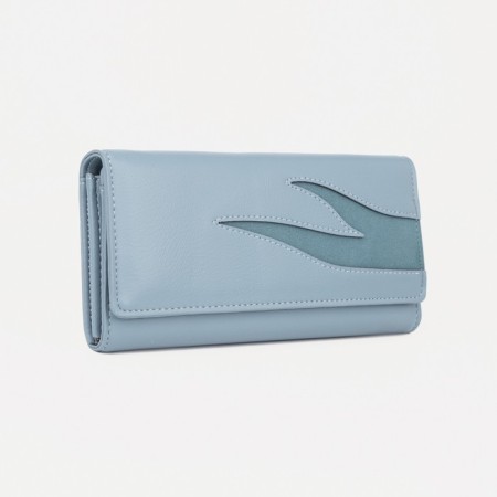 Women's wallet on magnets, blue color