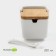 Porcelain Bank for bulk products with a spoon Bellatenero, 280 ml, white color