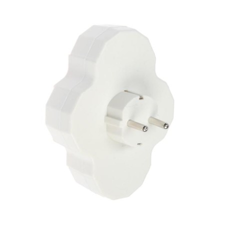 Switch, 4 sockets, 16a, with salary, white-2