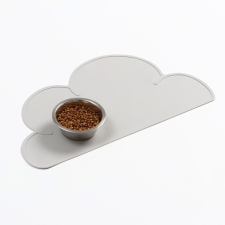 Silicone rug under the bowl "Cloud", 48 x 27 cm, gray-3