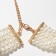 Choker-Coker "luxury" pearl, pink in gold, 30.5 cm