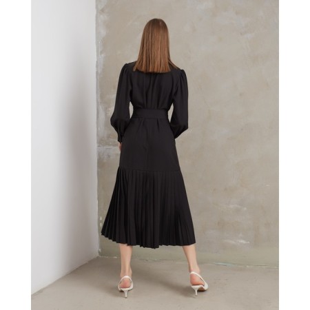 Women's dress minku: classic color black, size 42-2