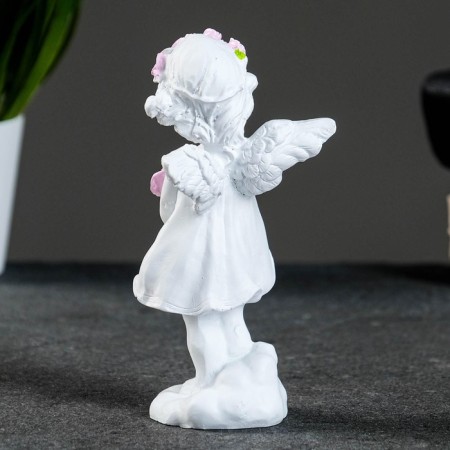 Figure "Angel with a rose" acrylic 4x6x12cm-2