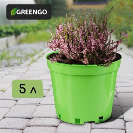 Pot for seedlings, 5 l, d = 22 cm, h = 18 cm, green, greengo