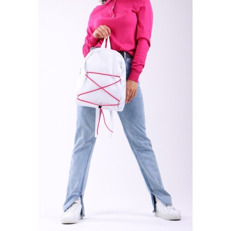 School textile school with lacing, white color-8