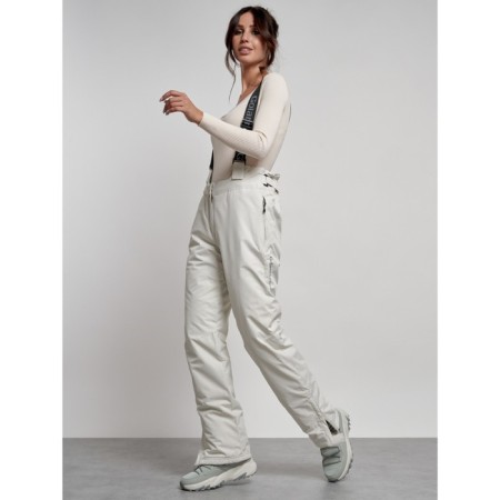 Semi -combinezone female ski insulated, size 46, white color-1