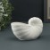 Gypsum vase decorative table "shell", for flowers, dried flowers, 8 × 13x7cm, white