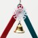 Toy for birds "Multi -colored triangle", with a bell, mix
