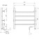 Electric towel Domoterm 109-4, 500x500 mm, right, black matte