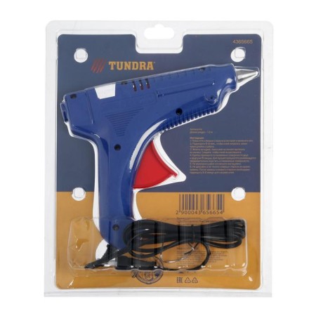 Tundra glue gun, 60 watts, 220 V, lane 1.2 m, switch, indicator, anti -bore, 11 mm-11